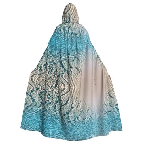 SHLXMDNZ Kapuzenumhang mit klarem Meerwasser-Aufdruck, Unisex, Erwachsene, Halloween, Cosplay, für Herren/Damen von SHLXMDNZ
