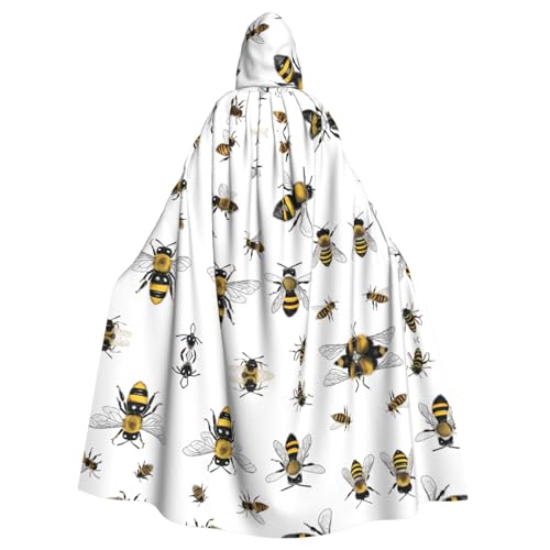 SHLXMDNZ Kapuzenumhang mit lustigem Bienen-Motiv, Unisex, Erwachsene, Halloween, Cosplay, für Männer/Frauen SHLXMDNZ Kapuzenumhang mit lustigem Bienen-Motiv, Unisex, Erwachsene, Halloween, Cosplay, für Männer/Frauen von SHLXMDNZ