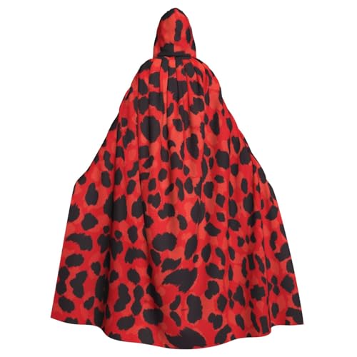 SHLXMDNZ Kapuzenumhang mit rotem Leopardenmuster, Unisex, für Erwachsene, Halloween, Cosplay, für Männer und Frauen SHLXMDNZ Kapuzenumhang mit rotem Leopardenmuster, Unisex, für Erwachsene, Halloween, Cosplay, für Männer und Frauen von SHLXMDNZ