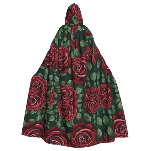 SHLXMDNZ Kapuzenumhang mit roter Rose, Unisex, Erwachsene, Halloween, Cosplay, für Männer und Frauen SHLXMDNZ Kapuzenumhang mit roter Rose, Unisex, Erwachsene, Halloween, Cosplay, für Männer und Frauen von SHLXMDNZ