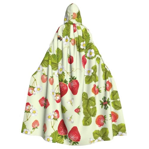 SHLXMDNZ Kapuzenumhang mit schönem Erdbeermotiv, Unisex, Erwachsene, Halloween, Cosplay, für Männer und Frauen SHLXMDNZ Kapuzenumhang mit schönem Erdbeermotiv, Unisex, Erwachsene, Halloween, Cosplay, für Männer und Frauen von SHLXMDNZ