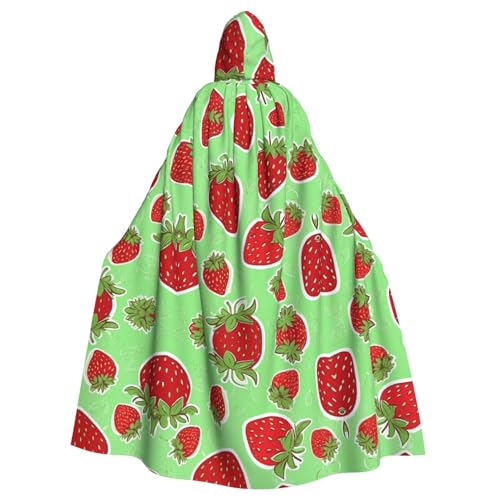 SHLXMDNZ Kapuzenumhang mit schönem Erdbeermotiv, Unisex, Erwachsene, Halloween, Cosplay, für Männer und Frauen SHLXMDNZ Kapuzenumhang mit schönem Erdbeermotiv, Unisex, Erwachsene, Halloween, Cosplay, für Männer und Frauen von SHLXMDNZ