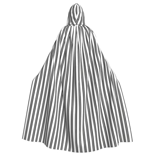 SHLXMDNZ Kapuzenumhang mit schwarz-weißem Streifenmuster, Unisex, Erwachsene, Halloween, Cosplay, für Männer und Frauen SHLXMDNZ Kapuzenumhang mit schwarz-weißem Streifenmuster, Unisex, Erwachsene, Halloween, Cosplay, für Männer und Frauen von SHLXMDNZ