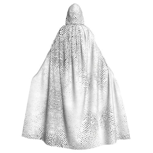 SHLXMDNZ Kapuzenumhang mit schwarzen und weißen Punkten, Unisex, Erwachsene, Halloween, Cosplay, für Männer und Frauen SHLXMDNZ Kapuzenumhang mit schwarzen und weißen Punkten, Unisex, Erwachsene, Halloween, Cosplay, für Männer und Frauen von SHLXMDNZ