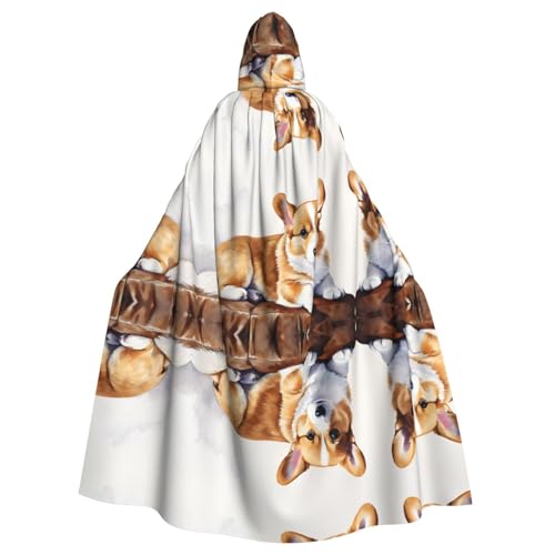 SHLXMDNZ Kapuzenumhang mit süßem Corgi-Aufdruck, Unisex, Erwachsene, Halloween, Cosplay, für Männer und Frauen SHLXMDNZ Kapuzenumhang mit süßem Corgi-Aufdruck, Unisex, Erwachsene, Halloween, Cosplay, für Männer und Frauen von SHLXMDNZ