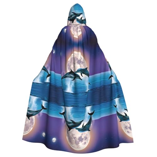 SHLXMDNZ Kapuzenumhang mit süßem Delfin-Druck, Unisex, Erwachsene, Halloween, Cosplay, für Männer und Frauen SHLXMDNZ Kapuzenumhang mit süßem Delfin-Druck, Unisex, Erwachsene, Halloween, Cosplay, für Männer und Frauen von SHLXMDNZ
