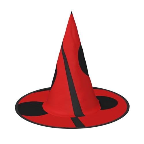 SHLXMDNZ Marienkäfer-Druck, Halloween, Hexenhut, Cosplay, für Frauen, Zaubererhut, Maskerade, Halloween-Party-Zubehör SHLXMDNZ Marienkäfer-Druck, Halloween, Hexenhut, Cosplay, für Frauen, Zaubererhut, Maskerade, Halloween-Party-Zubehör von SHLXMDNZ