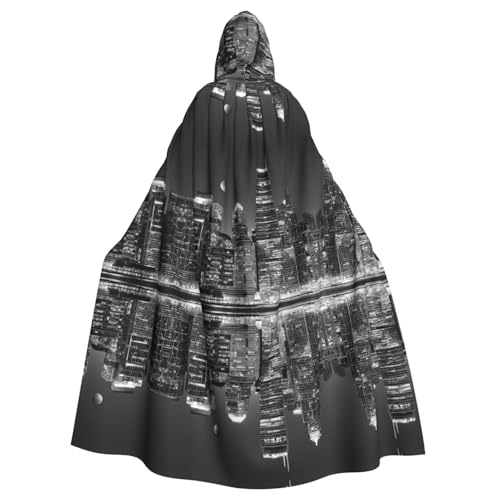 SHLXMDNZ New York Gemälde, Kapuzenumhang, Weihnachts-Kostüm, Unisex, Erwachsene, Halloween, Cosplay, Kostüm für Männer und Frauen von SHLXMDNZ