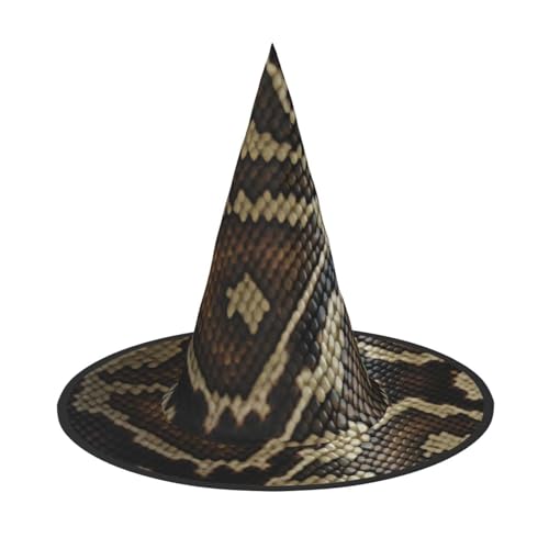 SHLXMDNZ Schlangenhaut-Druck, Halloween, Hexenhut, Cosplay, für Frauen, Zaubererhut, Maskerade, Halloween-Party-Zubehör SHLXMDNZ Schlangenhaut-Druck, Halloween, Hexenhut, Cosplay, für Frauen, Zaubererhut, Maskerade, Halloween-Party-Zubehör von SHLXMDNZ