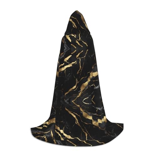 SHLXMDNZ Schwarzer Kapuzenumhang mit Marmordruck für Jugendliche, perfekter Umhang für Halloween und Themenpartys SHLXMDNZ Schwarzer Kapuzenumhang mit Marmordruck für Jugendliche, perfekter Umhang für Halloween und Themenpartys von SHLXMDNZ