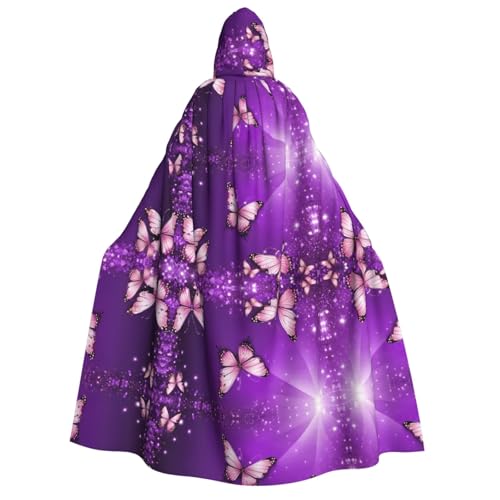 SHLXMDNZ Umhang mit Kapuze, bedruckt, dick, Unisex, Halloween, Vampir, Hexe, Zauberer, Halloween, Weihnachten, Cosplay von SHLXMDNZ