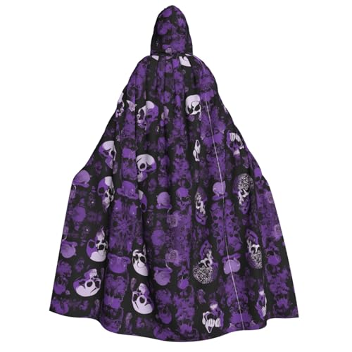 SHLXMDNZ Umhang mit Kapuze, bedruckt, dick, Unisex, Halloween, Vampir, Hexe, Zauberer, Halloween, Weihnachten, Cosplay von SHLXMDNZ