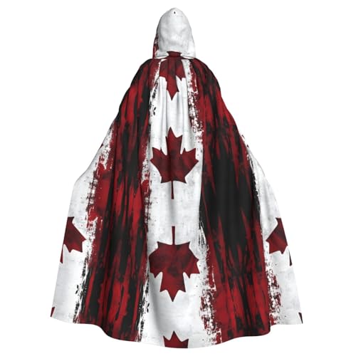SHLXMDNZ Umhang mit Kapuze im Retro-Stil mit Kanada-Flagge, Unisex, für Erwachsene, Halloween, Cosplay, für Männer und Frauen SHLXMDNZ Umhang mit Kapuze im Retro-Stil mit Kanada-Flagge, Unisex, für Erwachsene, Halloween, Cosplay, für Männer und Frauen von SHLXMDNZ