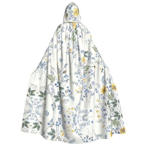 SHLXMDNZ Umhang mit blauer Blume, Blumenmuster, Rosen, bedruckt, dick, Unisex, Halloween, Halloween, Hexe, Zauberer, Halloween, Weihnachten, Cosplay SHLXMDNZ Umhang mit blauer Blume, Blumenmuster, Rosen, bedruckt, dick, Unisex, Halloween, Halloween, Hexe, Zauberer, Halloween, Weihnachten, Cosplay von SHLXMDNZ