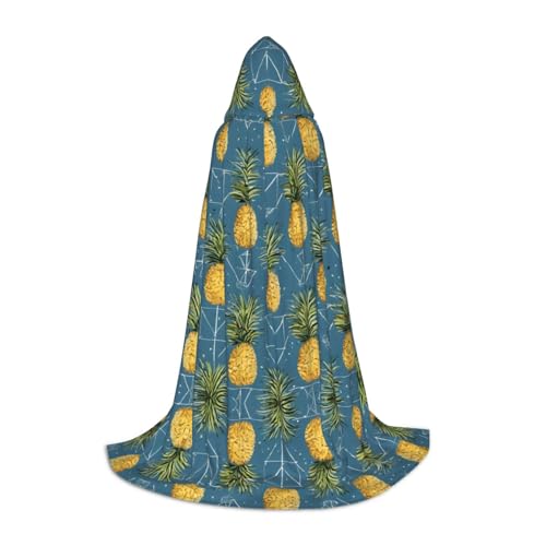 SHLXMDNZ Umhang mit goldenem Ananas-Hintergrund, mit Kapuze für Teenager, perfekter Umhang für Halloween und Themenpartys SHLXMDNZ Umhang mit goldenem Ananas-Hintergrund, mit Kapuze für Teenager, perfekter Umhang für Halloween und Themenpartys von SHLXMDNZ