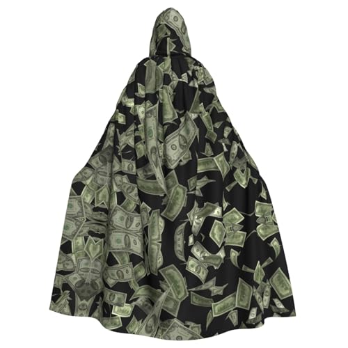Umhang mit Kapuze (Dollar Sign Money), bedruckt, Weihnachts-Kostüm, Unisex, Erwachsene, Halloween, Cosplay, Kostüm für Männer und Frauen von SHLXMDNZ