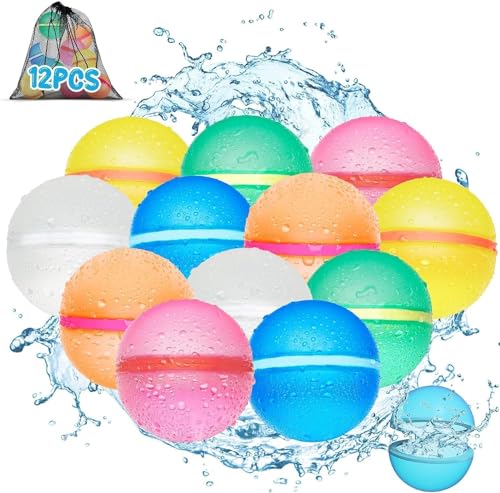 Wasserbomben Wiederverwendbar,12Stück Magnetische Wasserbomben Selbstschließend,Eine Sekunde Schnellfüller Wasserbomben,Wasserspielzeug, Poolspielzeug, Kinder und Erwachsene bei Sommer Outdoor Partys Wasserbomben Wiederverwendbar,12Stück Magnetische Wasserbomben Selbstschließend,Eine Sekunde Schnellfüller Wasserbomben,Wasserspielzeug, Poolspielzeug, Kinder und Erwachsene bei Sommer Outdoor Partys von SHOKUTO