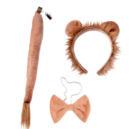 SHOOYIO 3 Stück Kreative Aufführungen Löwenohren Haarband Fliege Schwanz Erwachsene Fotografieren Stirnbänder Halloween Karneval Haarreifen SHOOYIO 3 Stück Kreative Aufführungen Löwenohren Haarband Fliege Schwanz Erwachsene Fotografieren Stirnbänder Halloween Karneval Haarreifen von SHOOYIO