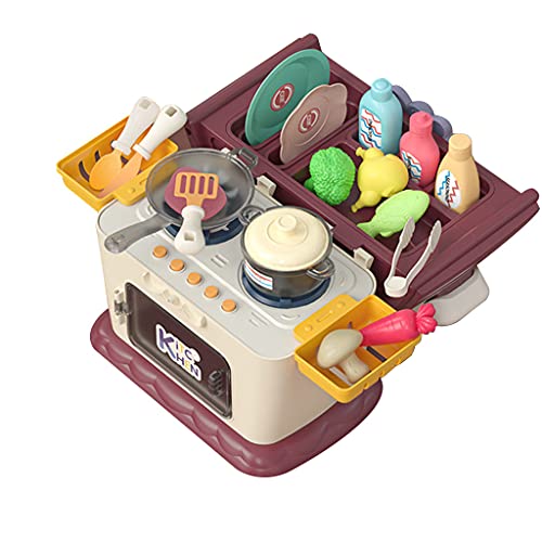 SHOOYIO Für Spielhaus Spielzeug Realistische Küche Tragbares Multifunktionales Küchengeschirr Mit Musikeffekt Für Kreative Kinder Geschenk Küchen Kochset Für Kinder von SHOOYIO