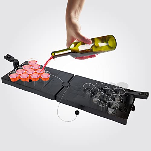 SHOTPONG Ideale Erweiterung für Bier Pong Liebhaber! Mini Beer Pong für Partys Festivals als Geschenk oder zum Vorglühen Trinkspiel Set für Kurze inklusive 20 Becher redcups Shot Pong (schwarz) SHOTPONG Ideale Erweiterung für Bier Pong Liebhaber! Mini Beer Pong für Partys Festivals als Geschenk oder zum Vorglühen Trinkspiel Set für Kurze inklusive 20 Becher redcups Shot Pong (schwarz) von SHOTPONG