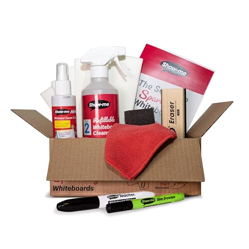 Show-me Whiteboard-Reinigungsset, Sprays, Stifte, Radiergummi, Tücher, hält Whiteboards strahlend sauber Show-me Whiteboard-Reinigungsset, Sprays, Stifte, Radiergummi, Tücher, hält Whiteboards strahlend sauber von SHOW-ME