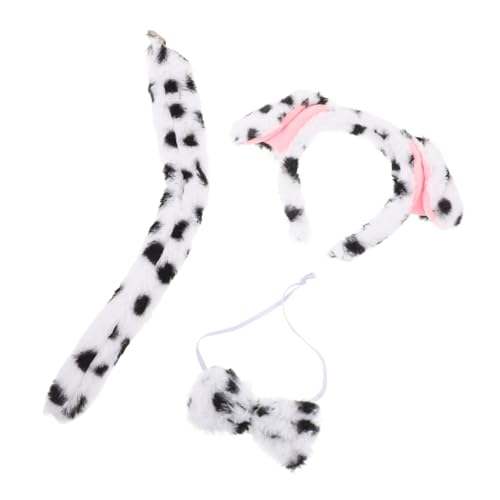 SHOWERORO Dalmatiner-hundeohren-stirnband-set Cosplay-dekorationszubehör Foto-requisiten 3-tlg. Tier-fliege Stirnband Fliege Kit SHOWERORO Dalmatiner-hundeohren-stirnband-set Cosplay-dekorationszubehör Foto-requisiten 3-tlg. Tier-fliege Stirnband Fliege Kit von SHOWERORO