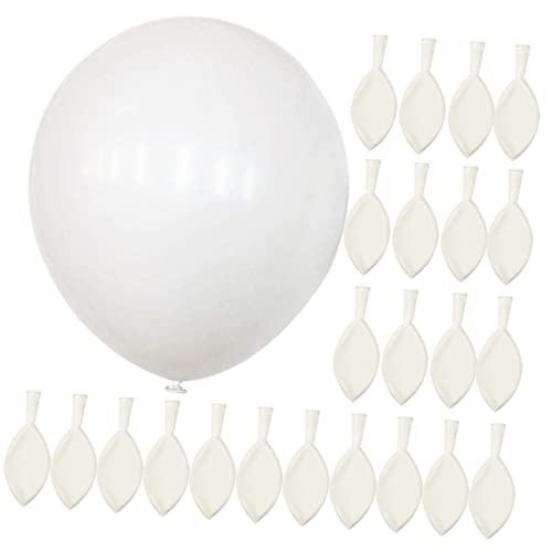 SHOWERORO 100 Stück 12 Runder Weißer Ballon Dekor Ornament Weiße Luftballons Hochzeitsdeko Weiße Partyballons Geburtstagsballons Für Mädchen Emulsion Mann Drinnen Alles Zum Geburtstag von SHOWERORO