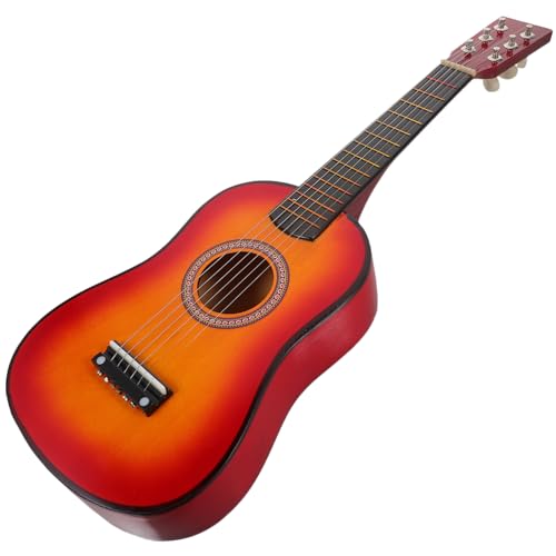 SHOWERORO 1Stück Gitarrenspielzeug Für Übungsinstrument Für Anfänger Musikinstrument Sonnenuntergangsfarbe Leichtes Musikalischer Und Gehörbildung von SHOWERORO