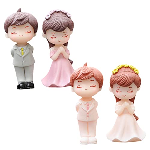 SHOWERORO Puppen Für Hochzeitstortenpaare 2 Sets Exquisiter Statuen Für Hochzeitsdekorationen von SHOWERORO