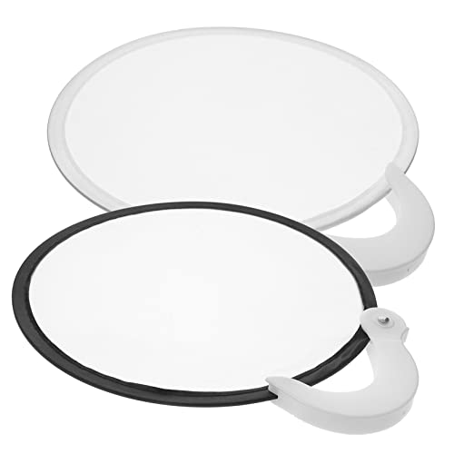 SHOWERORO 2 Stück Faltbare Handfächer Cartoon Rund Fächer Faltbar Sommer Tragbar DIY Fan Hochzeit Dekoration von SHOWERORO