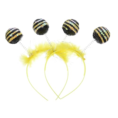 SHOWERORO 2 Stück Festliche Party Haarzubehör Kostüm Bienen-Party-Haar-Accessoire Haarschmuck für den Urlaub Festival-Party-Stirnband Haarreifen Partystirnband Tuch Yellow SHOWERORO 2 Stück Festliche Party Haarzubehör Kostüm Bienen-Party-Haar-Accessoire Haarschmuck für den Urlaub Festival-Party-Stirnband Haarreifen Partystirnband Tuch Yellow von SHOWERORO