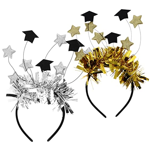 SHOWERORO 2 Stück Abschlusskappen-stirnband Mit Clip Stirnband Für Frauen Abschlussfeier Für Sie Dekoratives Haarband Glitzer Partyzubehör Für Mädchen SHOWERORO 2 Stück Abschlusskappen-stirnband Mit Clip Stirnband Für Frauen Abschlussfeier Für Sie Dekoratives Haarband Glitzer Partyzubehör Für Mädchen von SHOWERORO