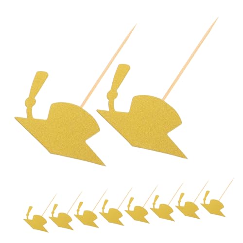 SHOWERORO 24 Stück Teiliges Graduation Cake Topper aus Hochwertigem Material Einfache Anwendung für Verschiedene Kuchen Goldene Abschlusskappen als Party und Tischdekoration für von SHOWERORO