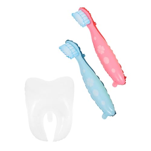 SHOWERORO 3 Stücke Zahnbürste Zahn Ballon Halloween Candy Tasche Aufblasbare Ballons Lasso Tee Tasse Deckel Tasse Deckel Mini Kabel Marke Zahnbürste Dehnbar Klebrig Oder von SHOWERORO