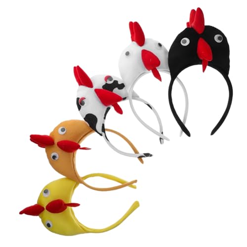SHOWERORO 5 Stücke Huhn Zubehör Kostüm Stirnband Party Kopfschmuck Festival Outfits Für Frauen von SHOWERORO