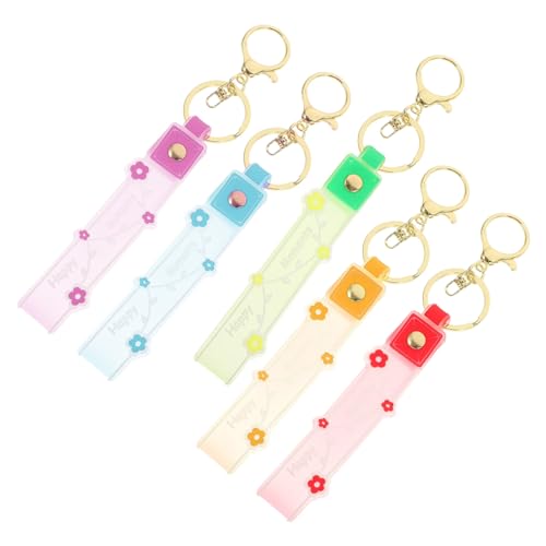 SHOWERORO 5Stücke Silikon Schlüsselanhänger Armband Teiliges Handgelenk Band für Damen Farbenfrohe Jelly Designs und für Freunde von SHOWERORO