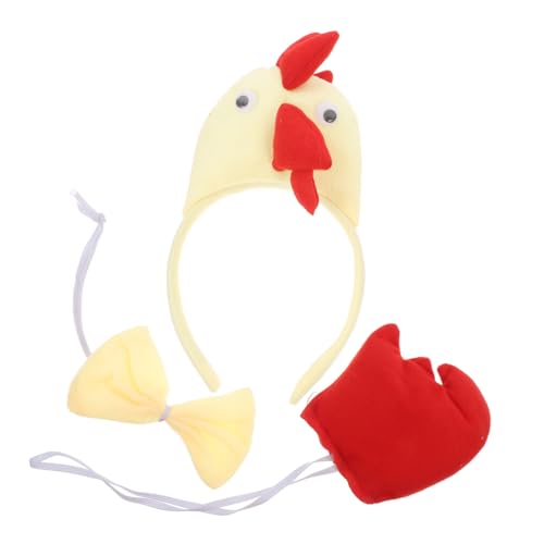 SHOWERORO Hühnerkostüm-set Mit Stirnband Und Gelb Für Halloween-cosplay Tier-accessoires Einfache Verkleidung von SHOWERORO