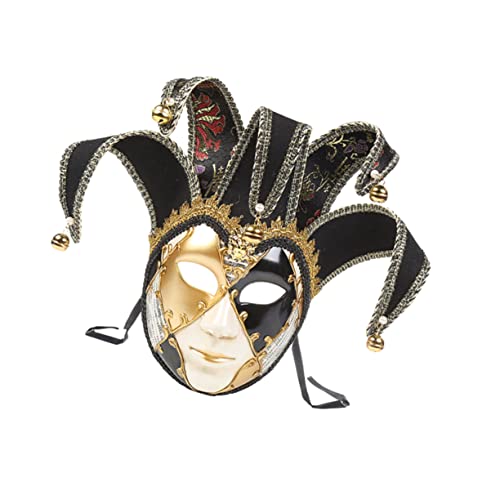 SHOWERORO Riesige Narrenmaske, Anubis-Maske, Theatermaske, Hofnarren-Maske, Halloween-Dekorationen für Zuhause, venezianisches Phantom der Oper, Venedig, Party-Maske, Steampunk, Boris, Damen von SHOWERORO