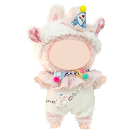 Bekleidung für 17cm Plüsch,Kleidung für Puppe,Niedliche Kuscheltier Kleidung Outfit nur Bekleidungs zubehör für 17cm Plush Pullover Hoodie Bekleidung,DIY Kinder Geschenke - Lamm von SHOWHEEL