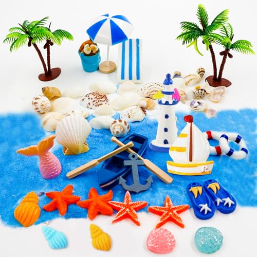 29 Stück Strand-Mikrolandschaft,Miniatur Deko Strand Deko,Mini Strand Dekorationen,Miniliegestuhl Sonnenschirm Strandkorb Kleine Palme,Sommerliche Garten-Deko für DIY 29 Stück Strand-Mikrolandschaft,Miniatur Deko Strand Deko,Mini Strand Dekorationen,Miniliegestuhl Sonnenschirm Strandkorb Kleine Palme,Sommerliche Garten-Deko für DIY von SHOWHEEL