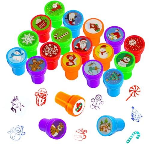 SHOWHEEL Selbstfärbende Stempel, 20 Stück Stempelset Weihnachten, Stempel Weihnachten Kinder, Kinder Stempel Weihnachten Kunststoff, Weihnachtsmann Schneemann Elch Stempelset SHOWHEEL Selbstfärbende Stempel, 20 Stück Stempelset Weihnachten, Stempel Weihnachten Kinder, Kinder Stempel Weihnachten Kunststoff, Weihnachtsmann Schneemann Elch Stempelset von SHOWHEEL