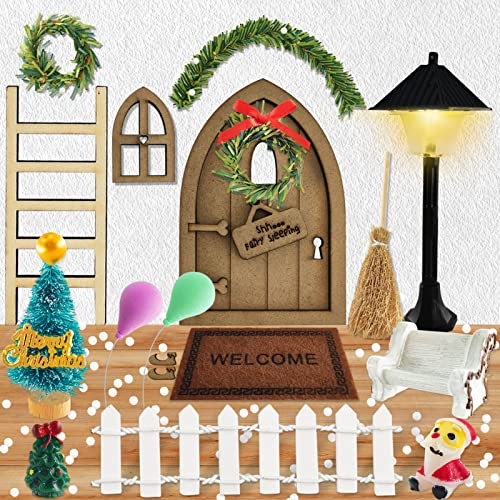 Wichteltür Weihnachten Set,Wichteltür Zubehör Weihnachten,Weihnachtswichtel Tür mit 18 Zubehör,Weihnacht Dänische Deko für Kinder,Zaun, Weihnachtsbaum,Teppich,Laterne, Kranz,Holzleiter etc. Wichteltür Weihnachten Set,Wichteltür Zubehör Weihnachten,Weihnachtswichtel Tür mit 18 Zubehör,Weihnacht Dänische Deko für Kinder,Zaun, Weihnachtsbaum,Teppich,Laterne, Kranz,Holzleiter etc. von SHOWHEEL