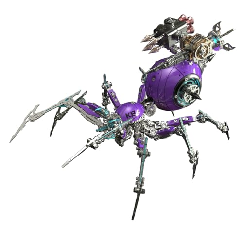 SHOYDID 3D Metal Spider Puzzles with Weapons, Mechanical Spider Assembly Model Kit for Adults, Collectible Model for Men Women (602PCS) von SHOYDID