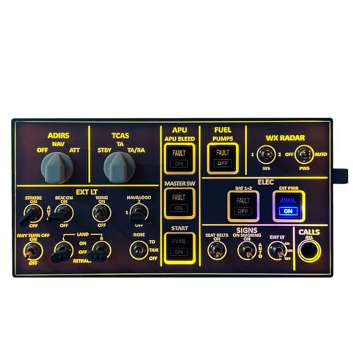 SHOYDID Rowsfire A102 A35X/A32X Flugsim-Steuerung, Multi-Panel für MSFS 2020/2024, Windows Flight Sim Home Cockpit für Familie, kompatibel mit PC Flugzeugmodell (Backlit Edition) von SHOYDID