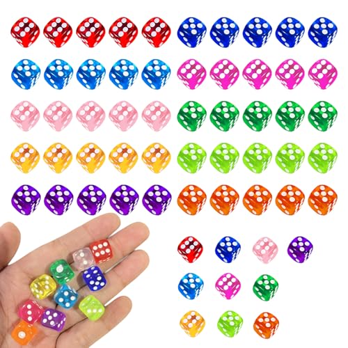 50 Stück Bunte Würfel Set,Dice Set Würfel bunt,Gezinkte Flüsterwürfel,Spielwürfel mit runden Ecken,Colorful Acryl Würfel Spiel für Bar Party Würfelspiele Tischspiele,Miniwürfel farbig Würfel klein 50 Stück Bunte Würfel Set,Dice Set Würfel bunt,Gezinkte Flüsterwürfel,Spielwürfel mit runden Ecken,Colorful Acryl Würfel Spiel für Bar Party Würfelspiele Tischspiele,Miniwürfel farbig Würfel klein von SHPUJUN