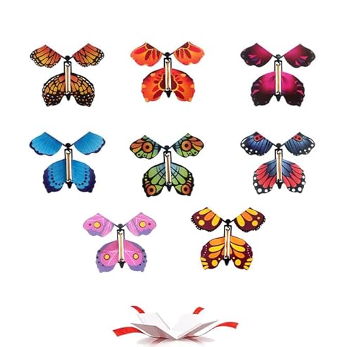 8 Stück Fliegende Schmetterlinge,Magische Flying Schmetterlingen Spielzeug Kinder Geburtstag überraschung Geschenk,Gummibänder Fliegender Schmetterling Für Hochzeit Deko,Kindergeburtstag Etc(8 Farben) 8 Stück Fliegende Schmetterlinge,Magische Flying Schmetterlingen Spielzeug Kinder Geburtstag überraschung Geschenk,Gummibänder Fliegender Schmetterling Für Hochzeit Deko,Kindergeburtstag Etc(8 Farben) von SHPUJUN
