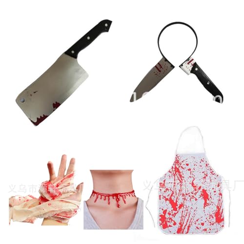SHTALHST Halloween Kostüm Herren, Schlachter kostüm, Blutige Schürze SHTALHST Halloween Kostüm Herren, Schlachter kostüm, Blutige Schürze von SHTALHST