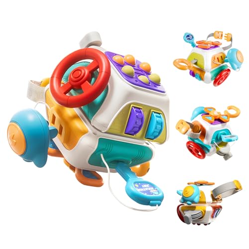 SHTALHST 10 in 1 Montessori Spielzeug ab 1 Jahr, Montessori UFO Cube, Baby Motorikspielzeug, Sensorik Spielzeug, Pädagogisches Spielzeug von 1–3, Early Development & Activity Toys von SHTALHST