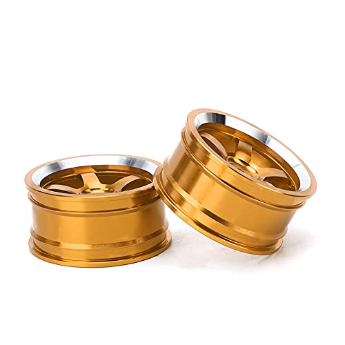 SHUAIGUO 1/10 Aluminium -Leichtmetall -Rad Hub Zubehör für HSP 94123 Drift RC Car Leichte, Anodierte Ersatzteile mit Hoher Festigkeit (Gelb) von SHUAIGUO