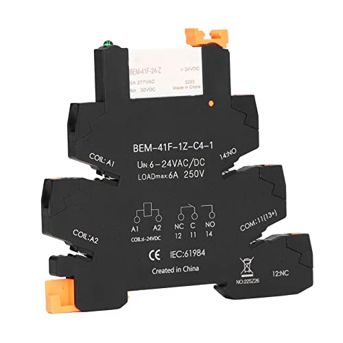 SHUAIGUO DC Control AC Ultra Dünn -Festkörper -Relaismodul SPDT 6A 6-24 V, DIN Schienenhalterung, LED Statusanzeige für Stromverteilungsgeräte und Steuergeräte von SHUAIGUO